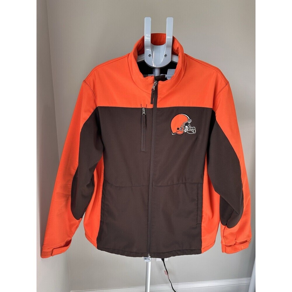 NFL Cleveland Browns Embroidered Full Zip Softshell Jacket Men's XL Game Day